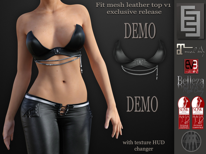 Elven Elder Fit mesh leather top v1 DEMO