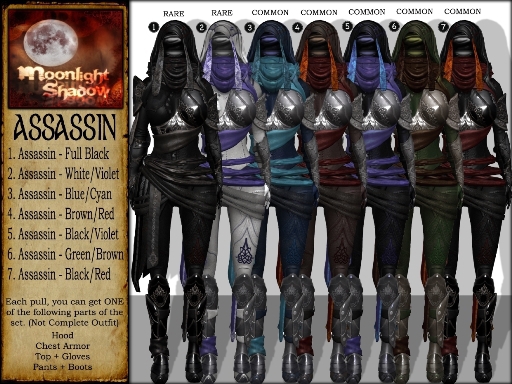 "Moon_Sha" Assassin Gr/Br - Pants S + Boots <<Common>>