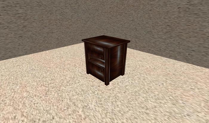 night stand/shiny wood