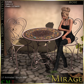 =Mirage= Valentina Garden Table Set - Rose