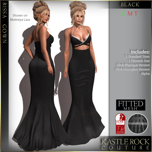 :KR: Rissa Gown - Black