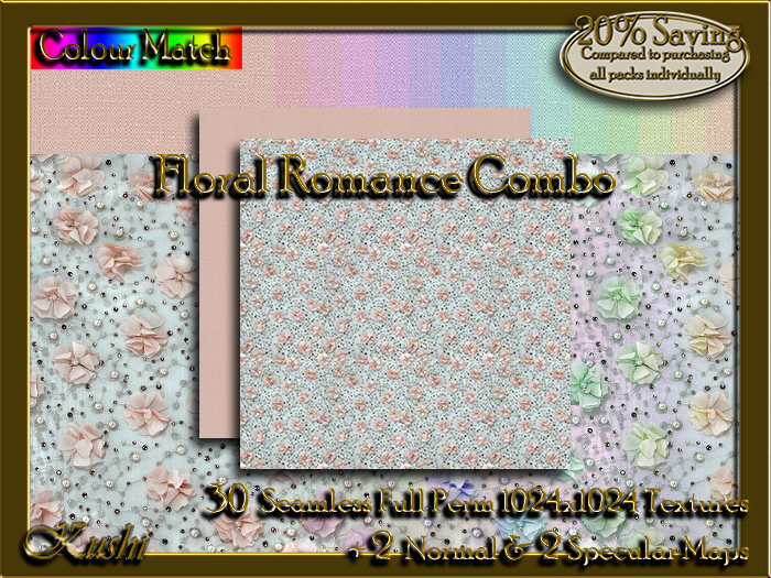 !Kushi! FloralRomanceCOMBO Textures -WEAR TO UNPACK
