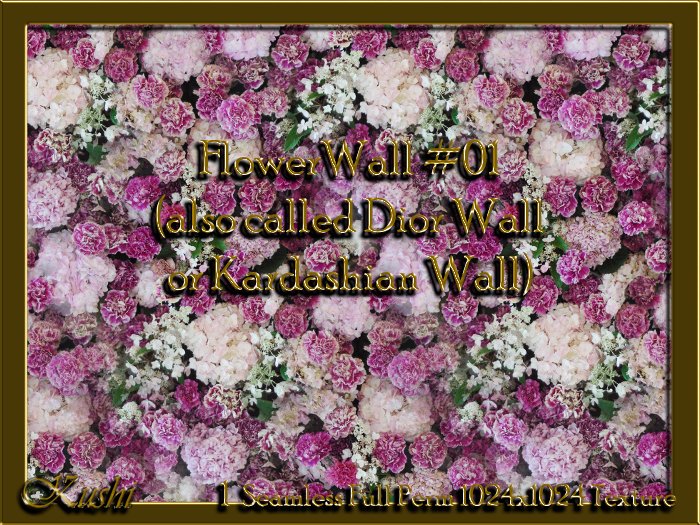 !Kushi! FlowerWall#01 Textures -WEAR TO UNPACK
