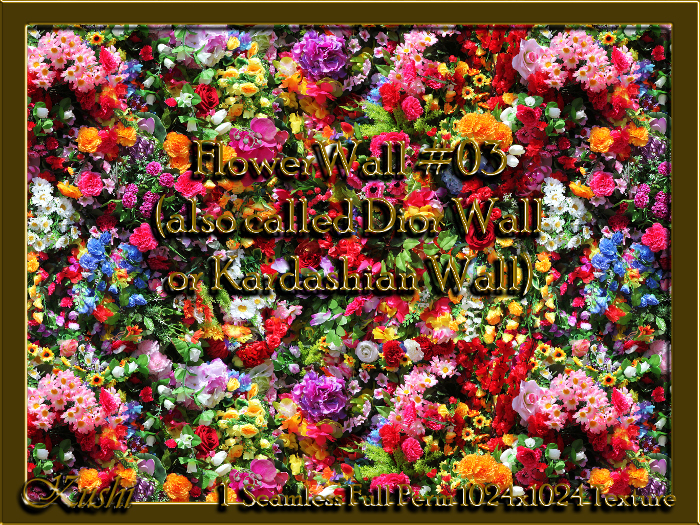 !Kushi! FlowerWall#03 Textures -WEAR TO UNPACK