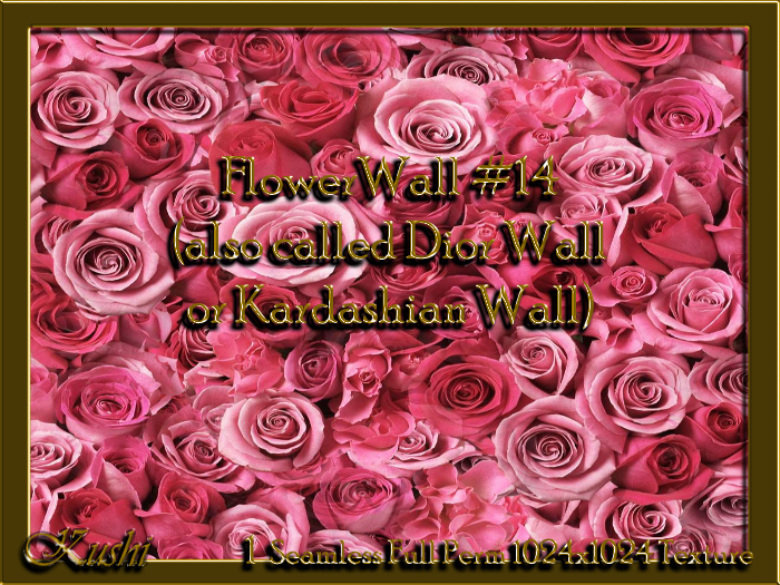 !Kushi! FlowerWall#14 Textures -WEAR TO UNPACK