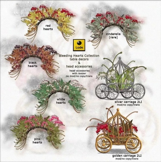 *LODE* Head Accessory - Bleeding Hearts [red hearts]