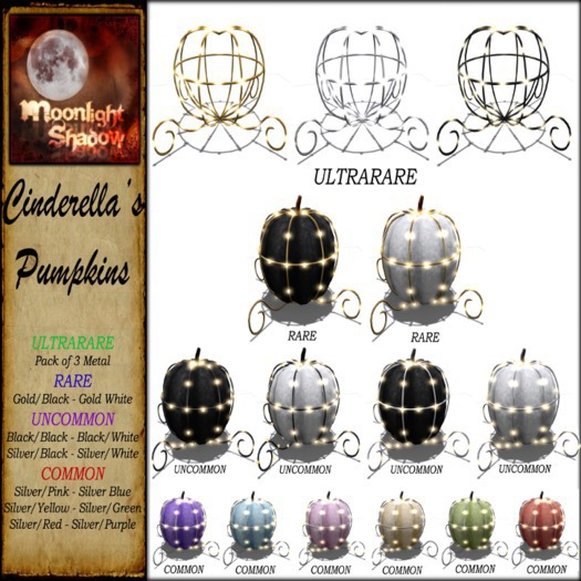 "Moon_Sha" Cinderella's Pumpkin - Gold / White <<RARE>>