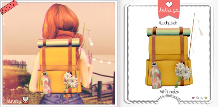 ninety - Lets go to Fish Backpack yellow