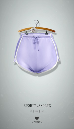 -Pixicat- Sporty Shorts (Lilac)