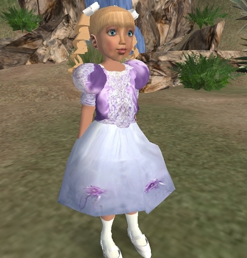 DD - Little Tykes Flower Girl Dress - Purple/White Lace