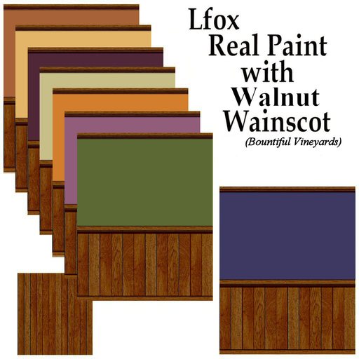 lfox Real Paint Walnut Wainscot - Bountiful Vineyards