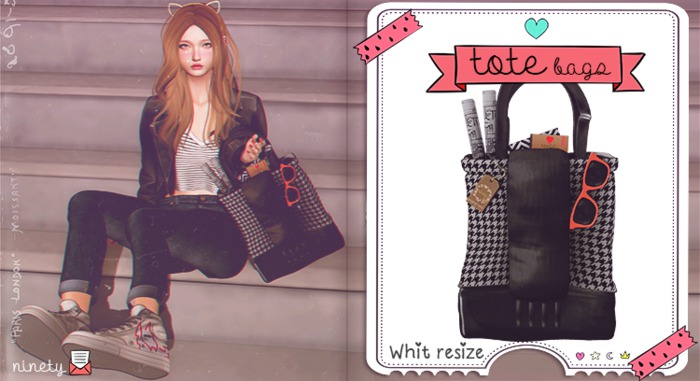 ninety - ToteBag Winter Tooth Mesh ( 3 animation )