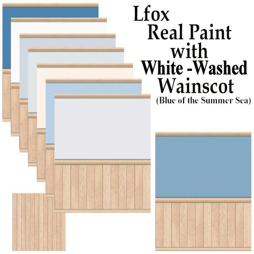 lfox Real Paint with White-Wash Wainscot - Blue of the Summer