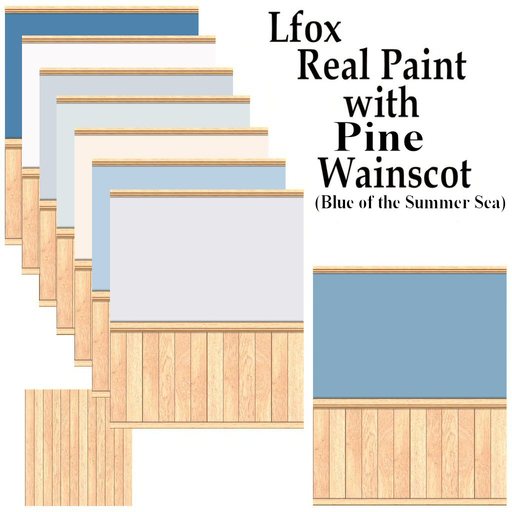 lfox Real Paint with Pine Wainscot - Blue of the Summer Seas