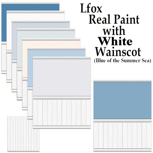 lfox Real Paint with White Wainscot - Blue of the Summer Seas