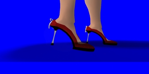 Red Leather Pumps w/bow,100