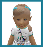Pat A Kake Teal Umbrella Ribbon