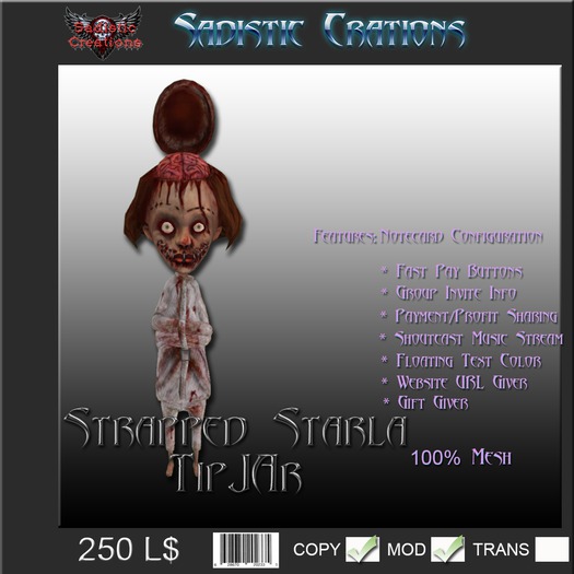 {SC} Strapped Starla Tipjar (WEAR ME)