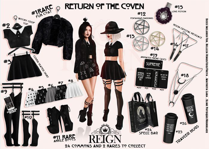 REIGN.- PENTAGRAM EARRINGS- BLACK #12