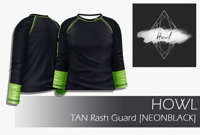 Howl - TAN Rash Guard [NEONBLACK] Wear