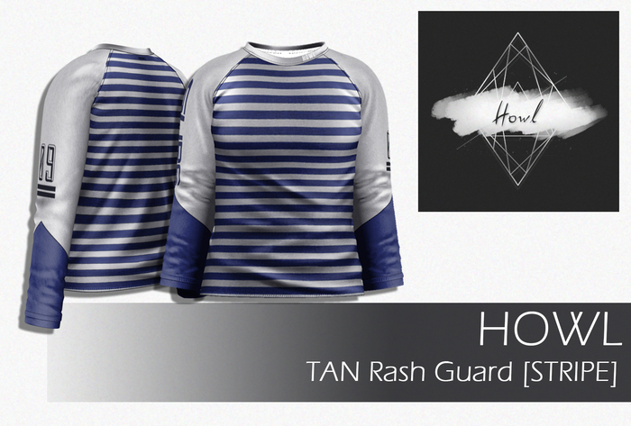 Howl - TAN Rash Guard [STRIPE] Wear