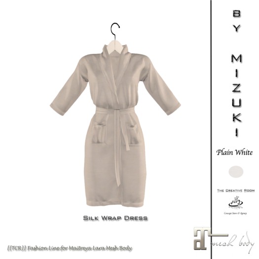 [[TFC]] Wrap Dress - Plain White Silk