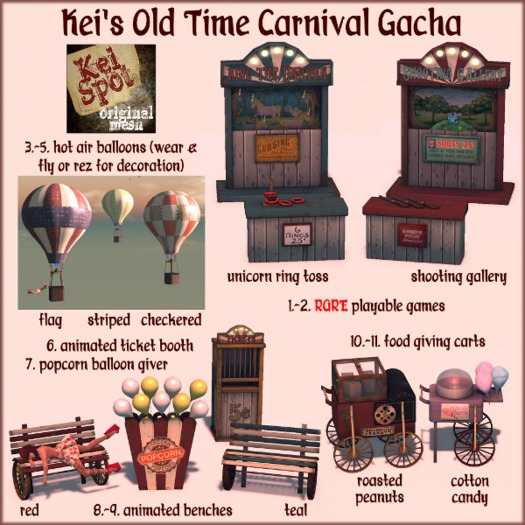 9. Kei's Old Time Carnival (teal bench)