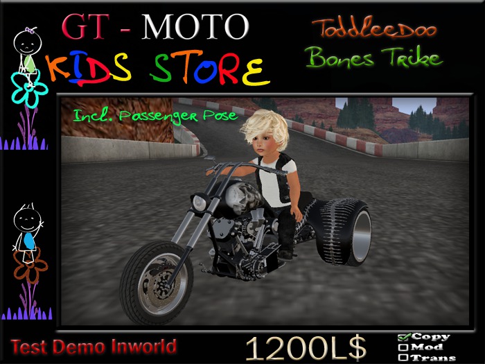 GT - MOTO Kids Bones Trike ToddleDoo (BOX)