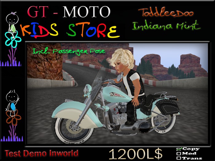 GT - MOTO Kids Indiana Mint White ToddleDoo (BOX)
