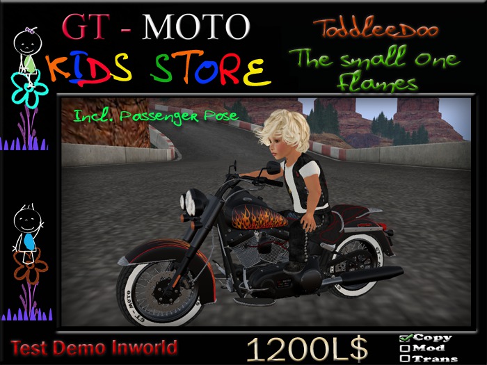 GT - MOTO Kids The small One Flames ToddleDoo (BOX)