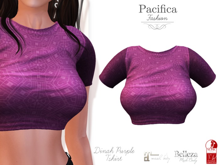 Pacifica Fashion - Dinah Purple Tshirt (Belleza, Maitreya, Slink)
