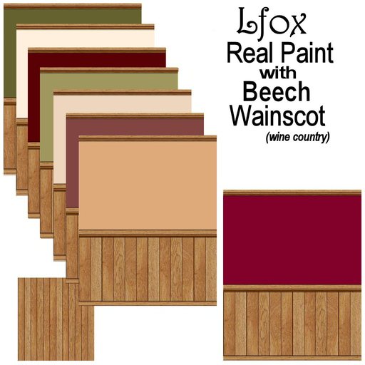 lfox Real Paint with Beech Wainscot - Wine Country