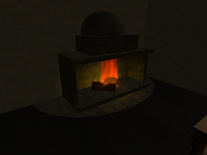 FULL PERM Stone Fireplace boxed