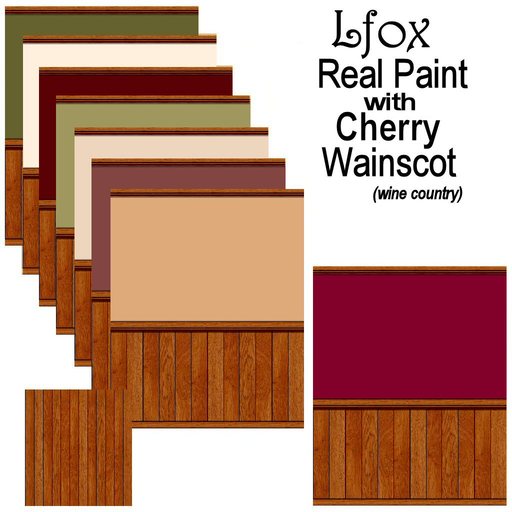 lfox Real Paint with Cherry Wainscot - Wine Country