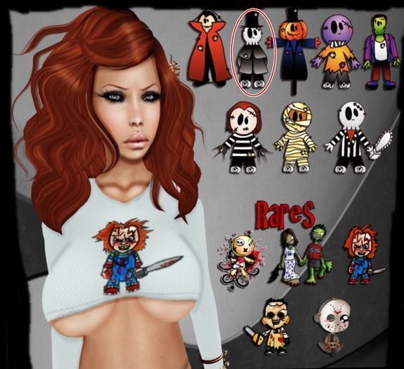 :S&C: Horror Crop Top- Skelly