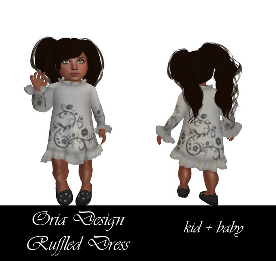 Oria Design - Toddleedoo Ruffled Dress White