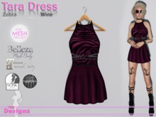 Tara Dress Zebra Wine
