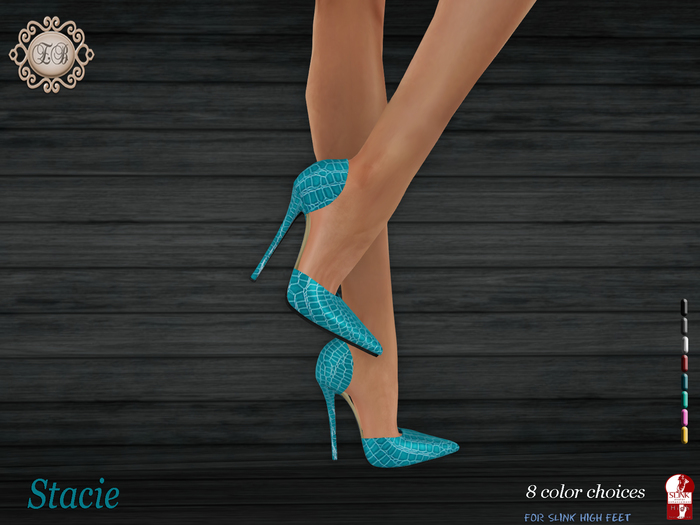 .:Ecce Bellus:. Stacie Croc Leather Heels-Boxed