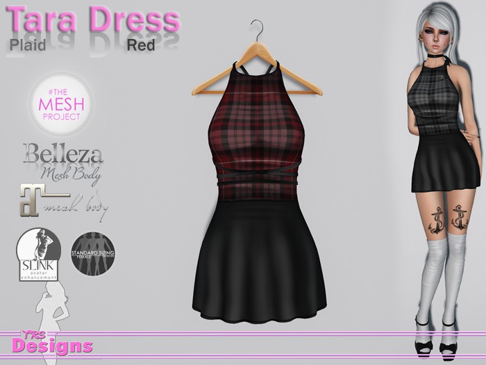 Tara Dress Plaid Red