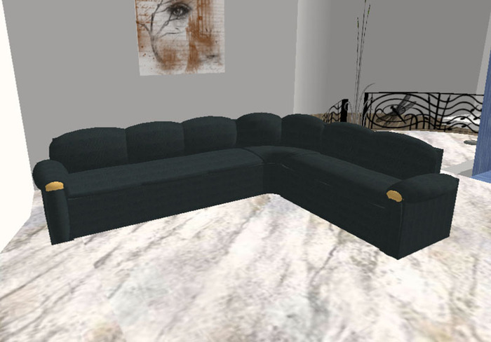 Right Leather Couch 3 Piece Sectional (MS-CC Boxed)