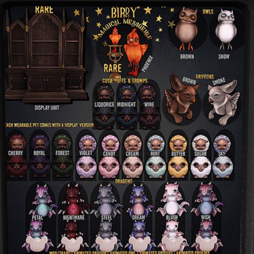 Birdy.  Magical Menagerie - Cutie Puff & Grump - Forest [box]