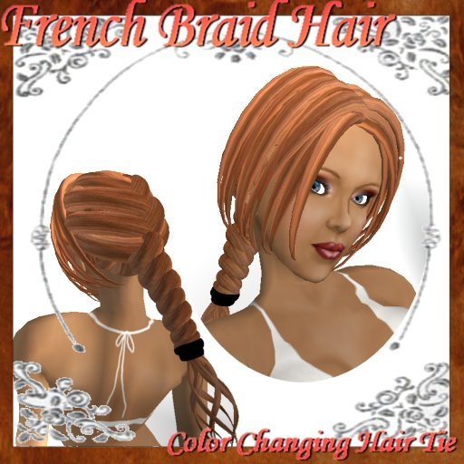 French Braid Ashbrown Hair Updo Style
