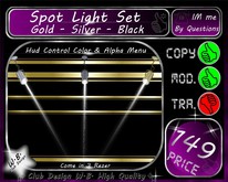 * Spot Light Set * 3 Color GOLD / SILVER BlLACK * Hud Control *