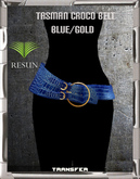 Res_Tasman Croco Belt Blue/gold