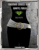 Res_Tasman Croco Belt White/Gold