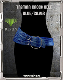 Res_Tasman Croco Belt Blue/silver