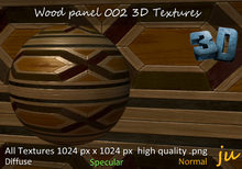JU Wood panel 002 3D Textures Full Perm