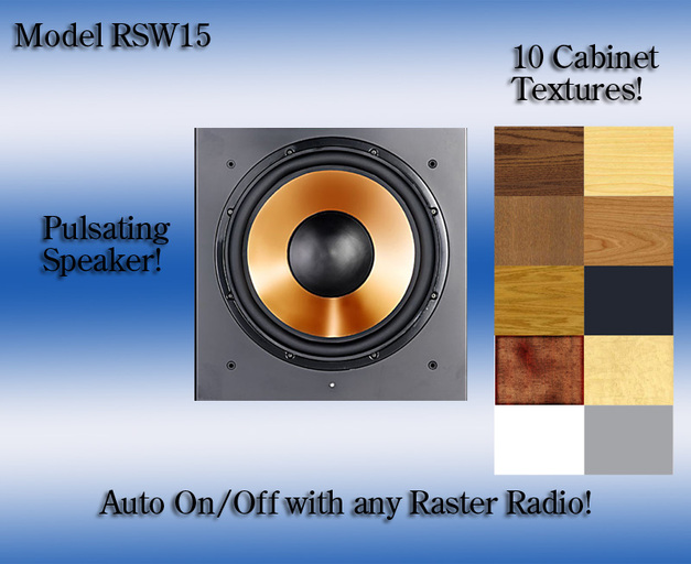 Raster Speaker K-RSW15 Sub Woofer