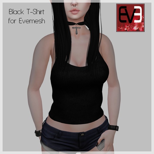 >>PW<< Black T-Shirt For Evemesh