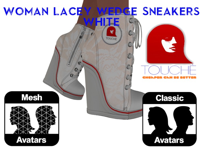 Woman Lacey Wedge Sneakers White Demo